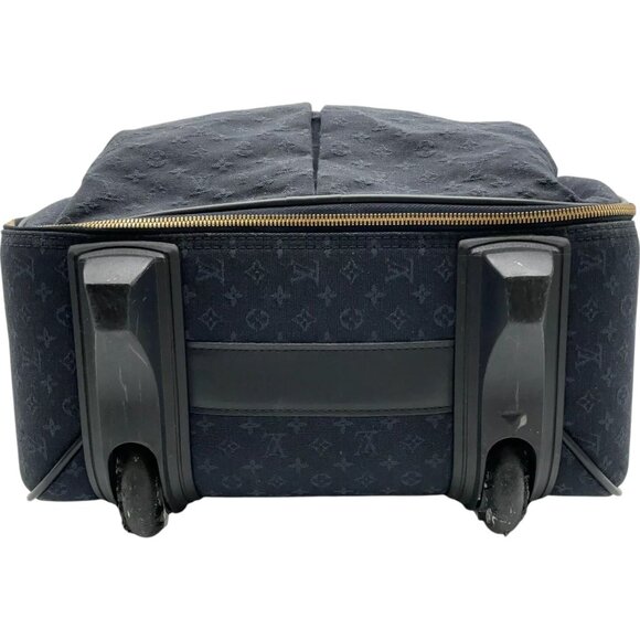 190425AX (S6) Louis Vuitton Carry Case Annette 55 Navy Blue Monogram Mini Lin - Picture 5 of 14